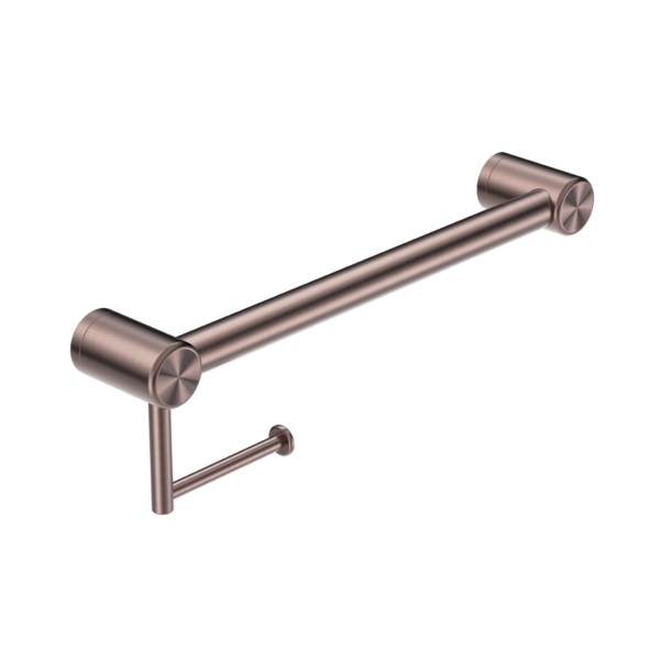 Nero Mecca Care 32mm Grab Rail with Toilet Roll Holder 450mm NRCR2518A