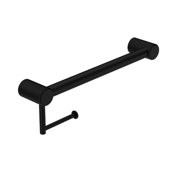 Nero Mecca Care 32mm Grab Rail with Toilet Roll Holder 450mm NRCR2518A