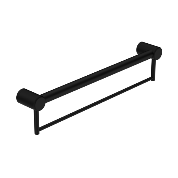 Nero Mecca Care 32mm Grab Rail with Towel Holder 600mm NRCR3224B