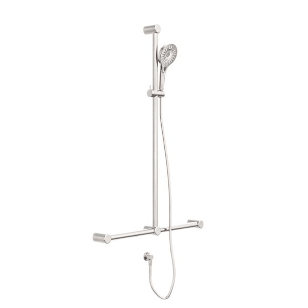 Nero Mecca Care 32mm T-Bar Grab Rail and Adjustable Shower Rail Set 900mm NRCS006