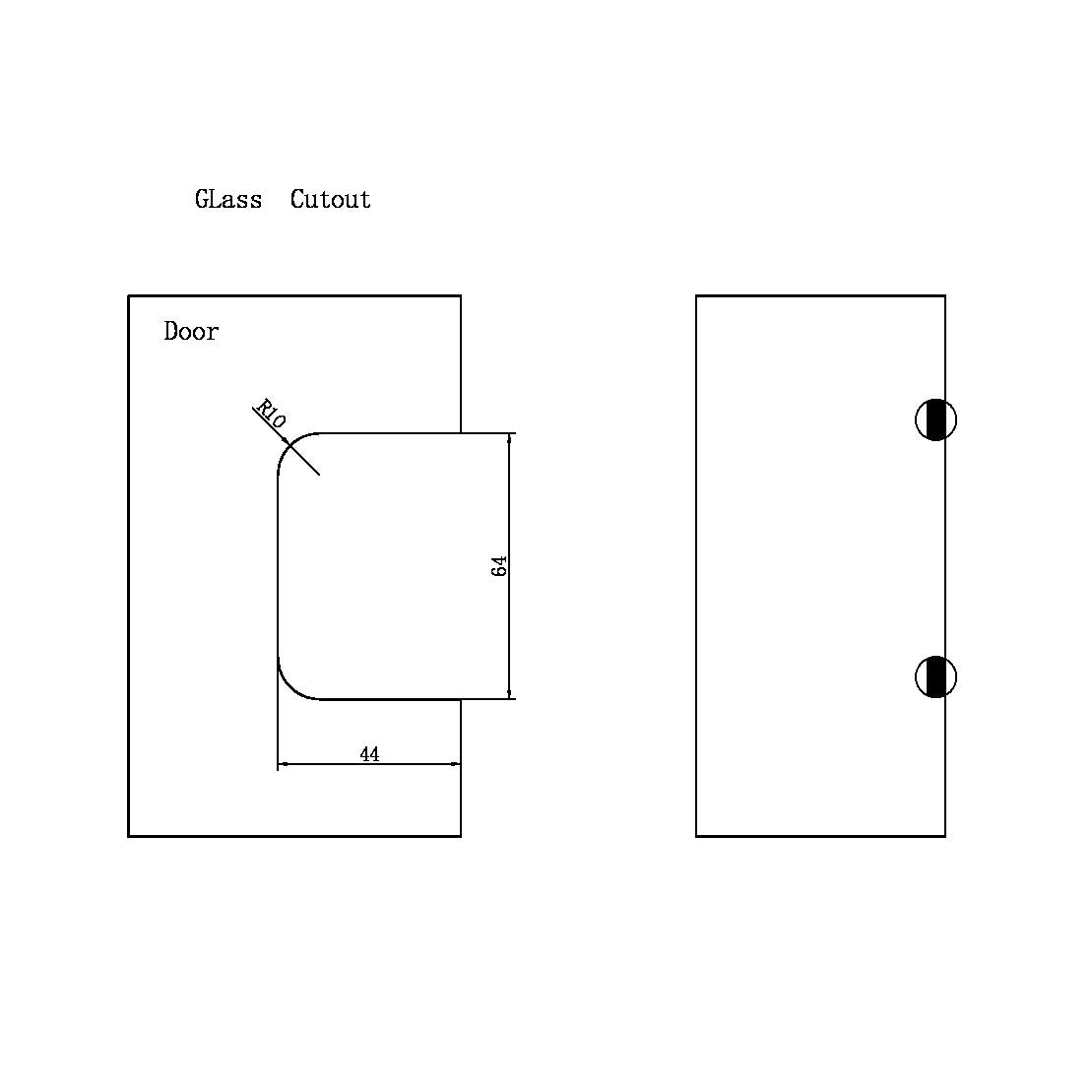 Nero 90 Degree Glass to Wall Shower Screen Hinge 10mm NRSH101