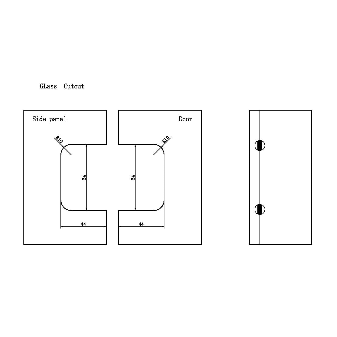 Nero 180 Degree Glass to Glass Shower Screen Hinge 10mm NRSH102