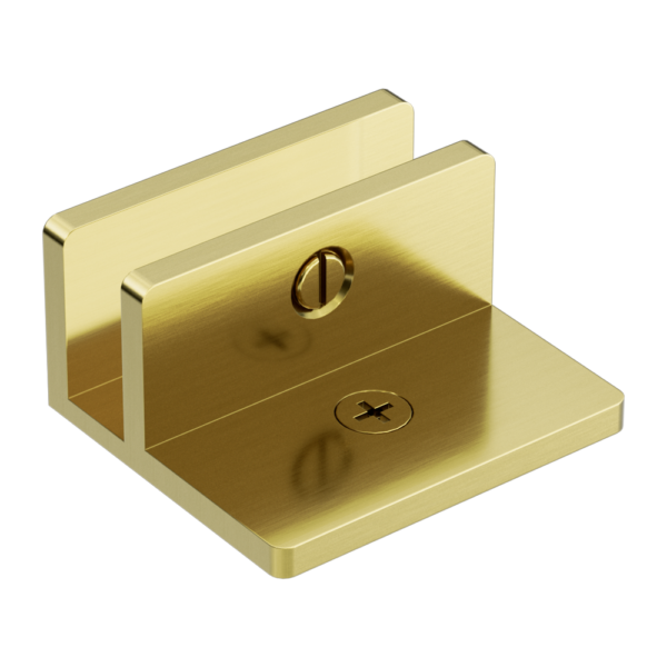 Nero 90 Degree Glass to Floor F-Bracket 10mm NRSH202