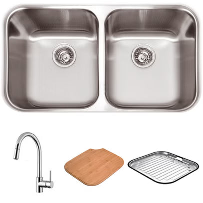 Abey NuQueen Double Bowl Undermount Sink Q200UT2
