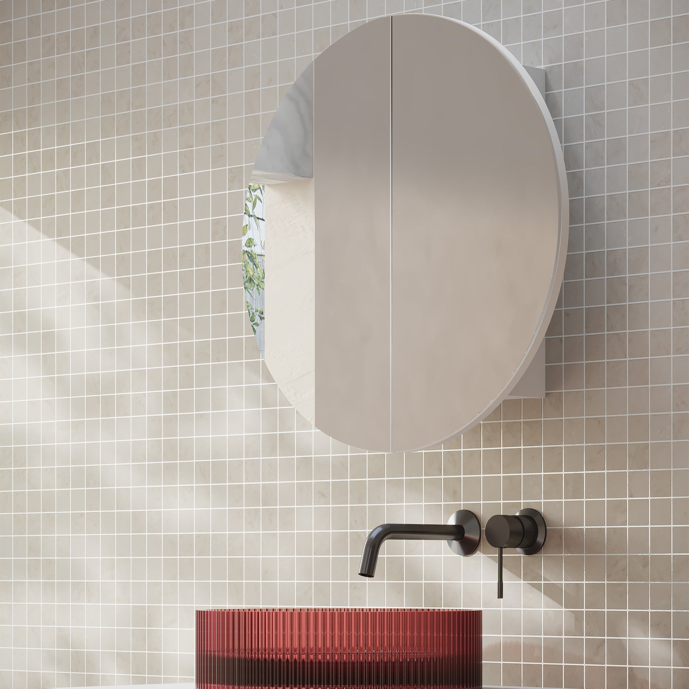 Cassa Design 600mm Elli Round Shaving Cabinet