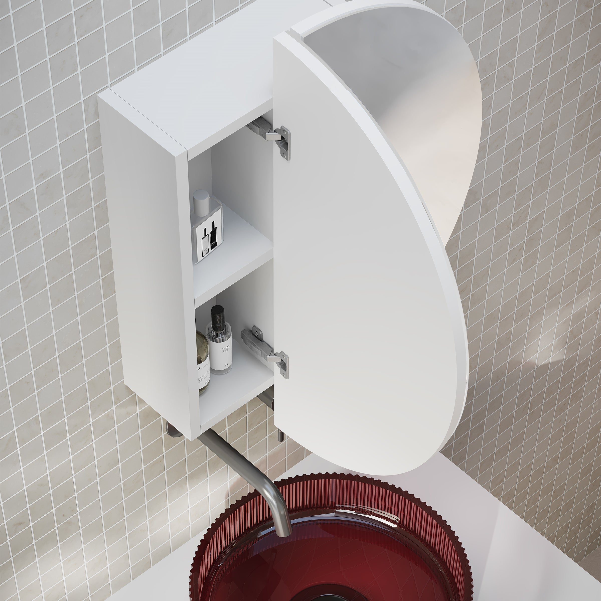 Cassa Design 600mm Elli Round Shaving Cabinet