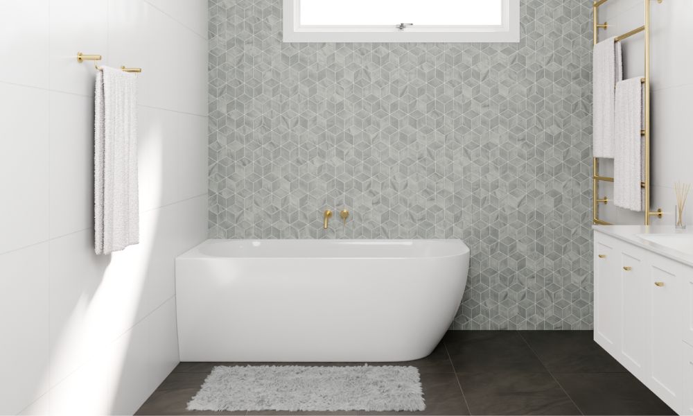 Vellano Polino 1400mm LH Corner Freestanding Bath POL1400CB-LH