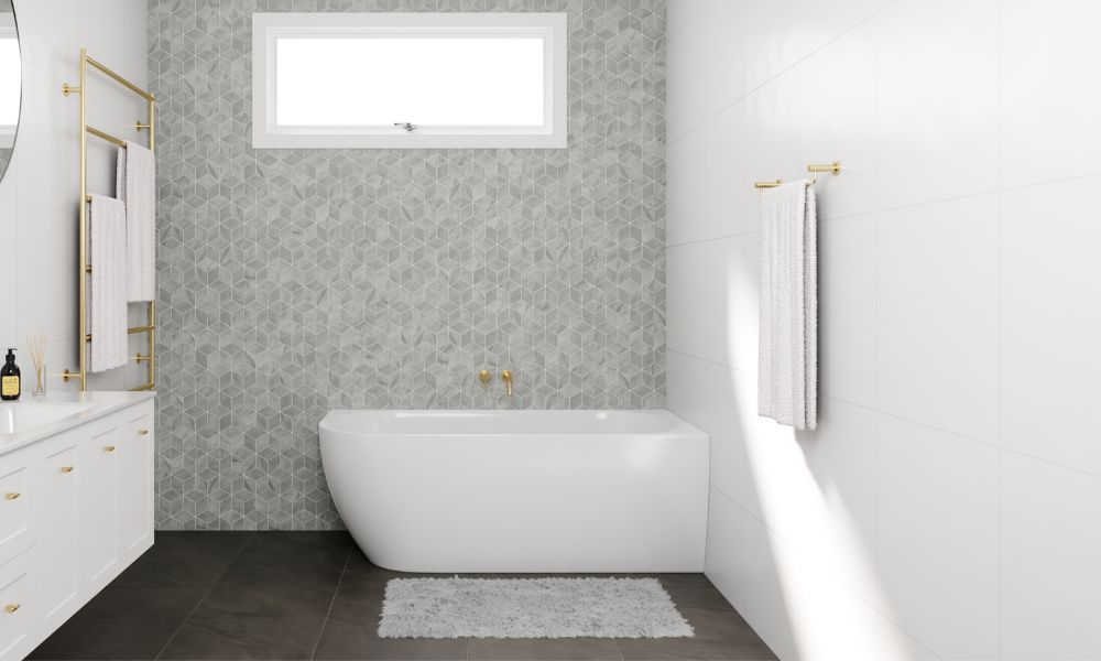 Vellano Polino 1400mm RH Corner Freestanding Bath POL1400CB-RH