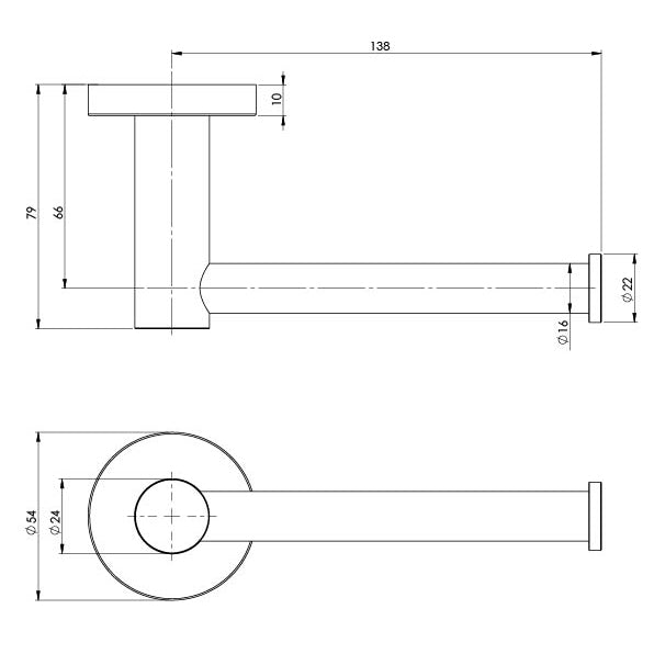 Phoenix Radii SS 316 Toilet Roll Holder RA892-51