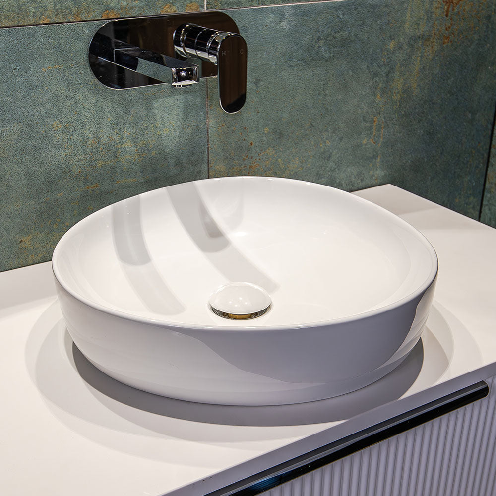 Fienza Pebble Small Above Counter Ceramic Basin RB486
