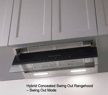 Kleenmaid Hybrid Concealed Swing-out Rangehood RHSOG