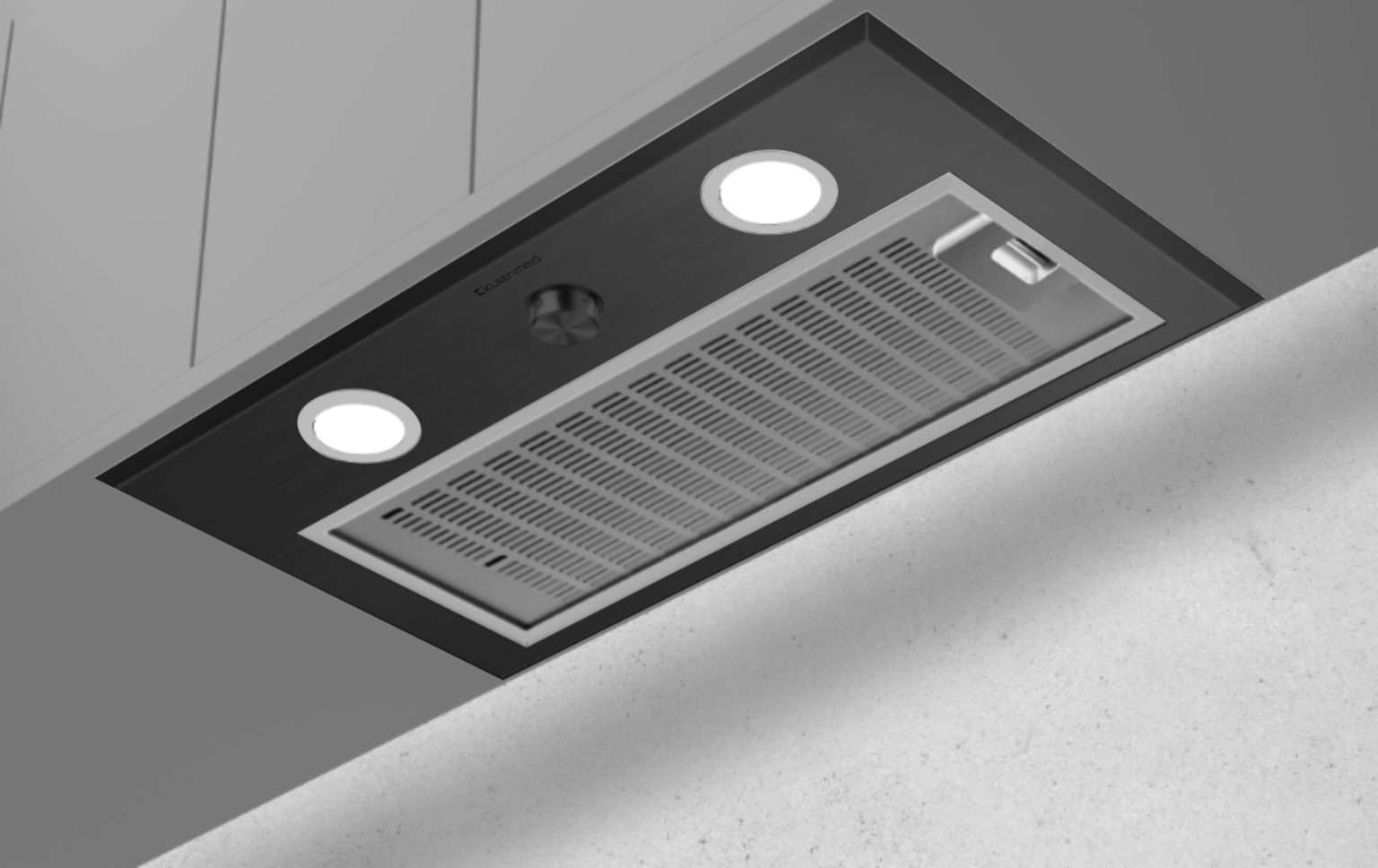 Kleenmaid 60cm Black Undermount Rangehood RHUC61K