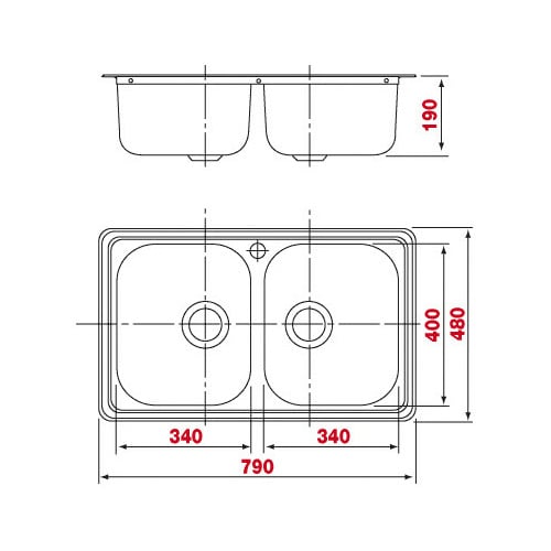 Sterling Prestige Double Bowl Sink S2401THBW-S