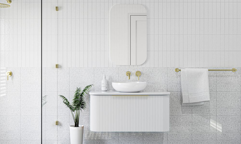 Solsona 900mm Curved Wall Hung Vanity