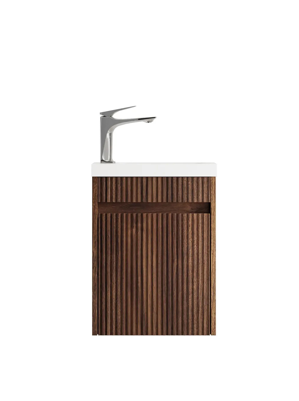 Otti Mini Ensuite Wall Hung Vanity 400mm Sable Walnut