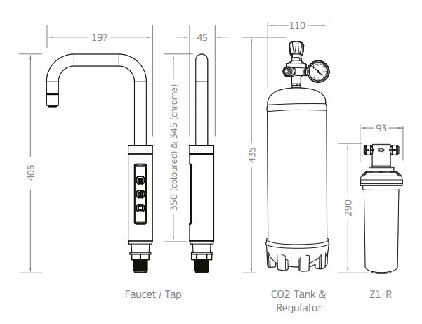 Puretec Filtered Sparkling, Chilled & Ambient System SPARQ-S5