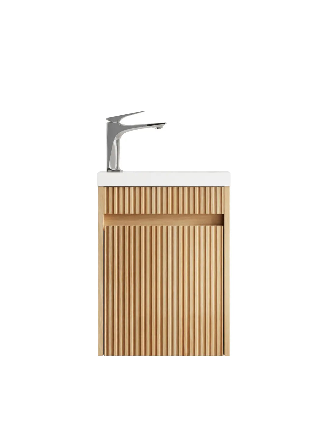 Otti Mini Ensuite Wall Hung Vanity 400mm Woodland Oak