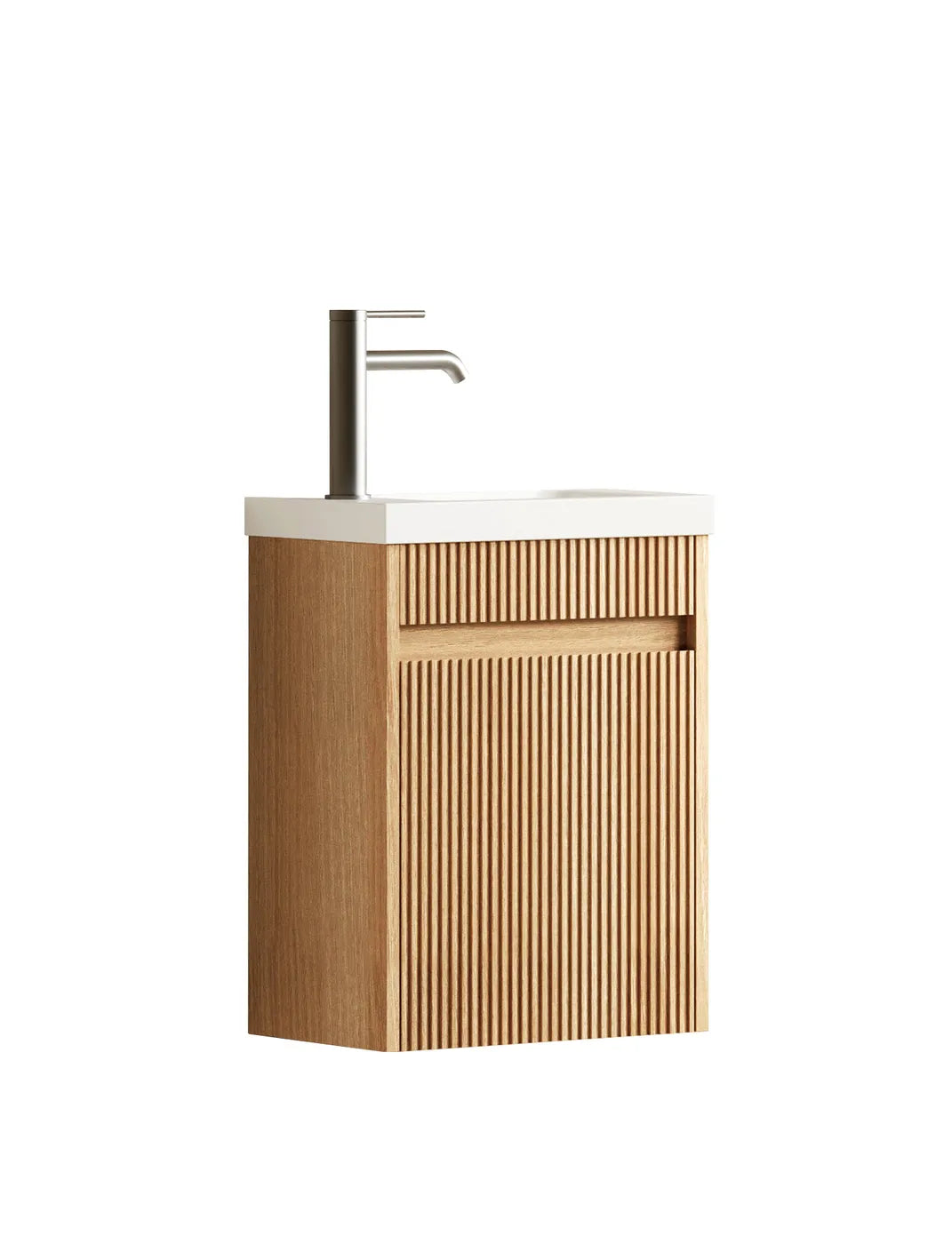 Otti Mini Ensuite Wall Hung Vanity 400mm Woodland Oak