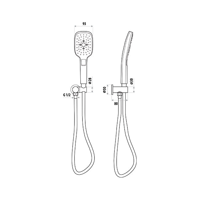 Linkware Hungtingwood Hand Shower with Wall Bracket T9789BK