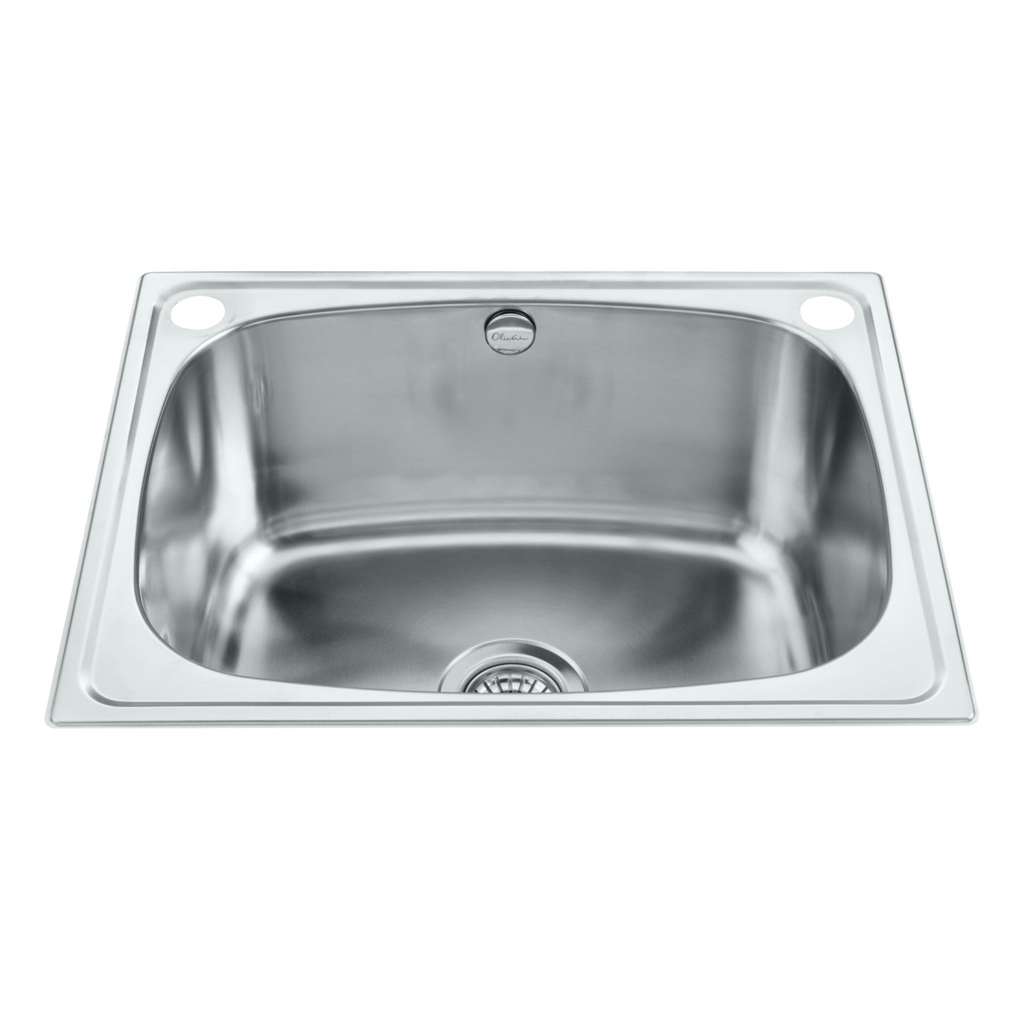 Oliveri Laundry 45L Tub with Rinse Bypass Kit and Overflow TI45S/OF