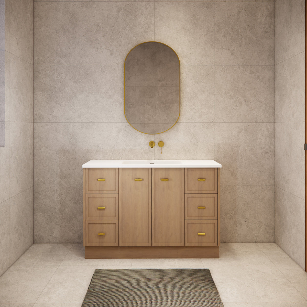 ABS 1200mm Tofino Coastal Oak Shaker Vanity