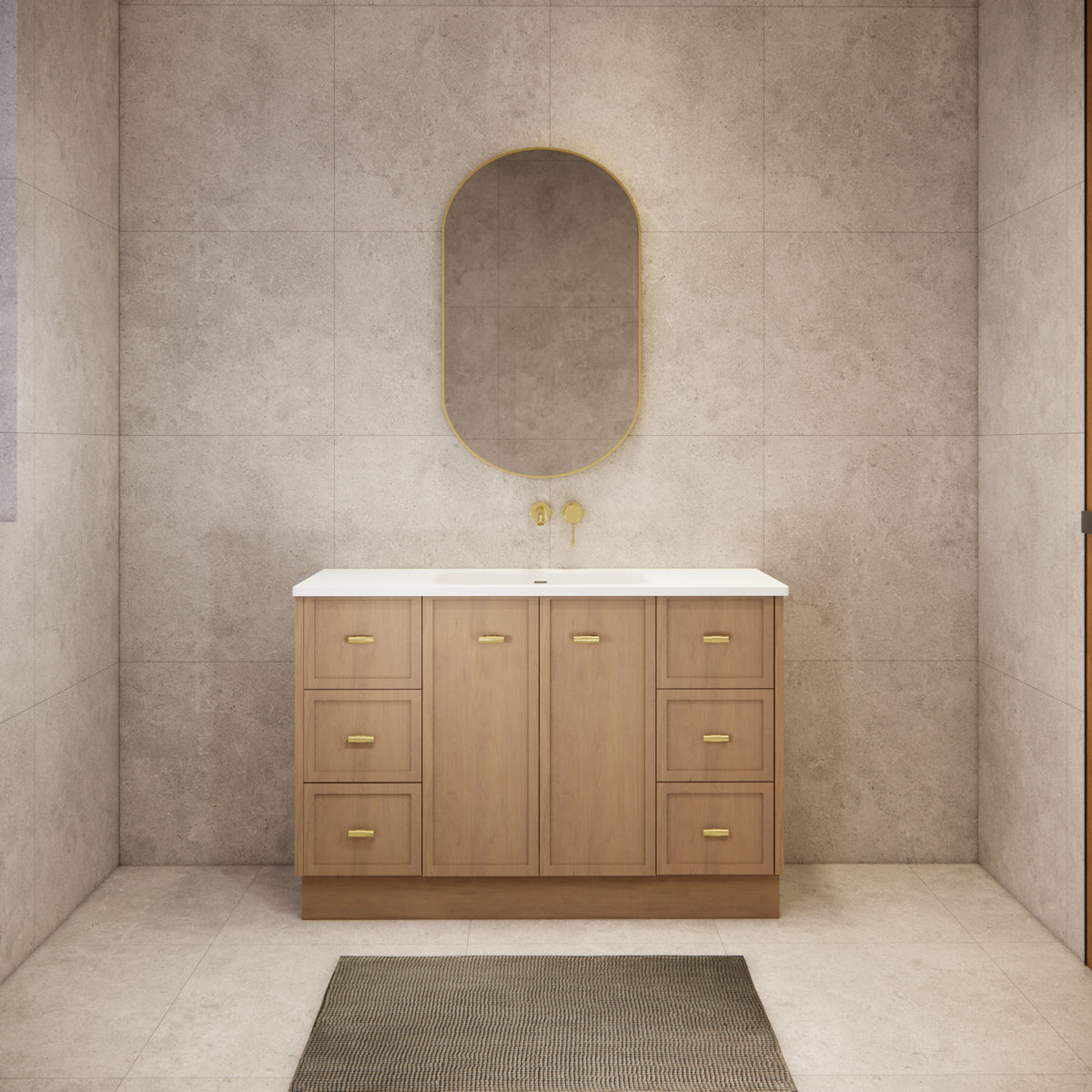 ABS 1200mm Tofino Coastal Oak Shaker Vanity