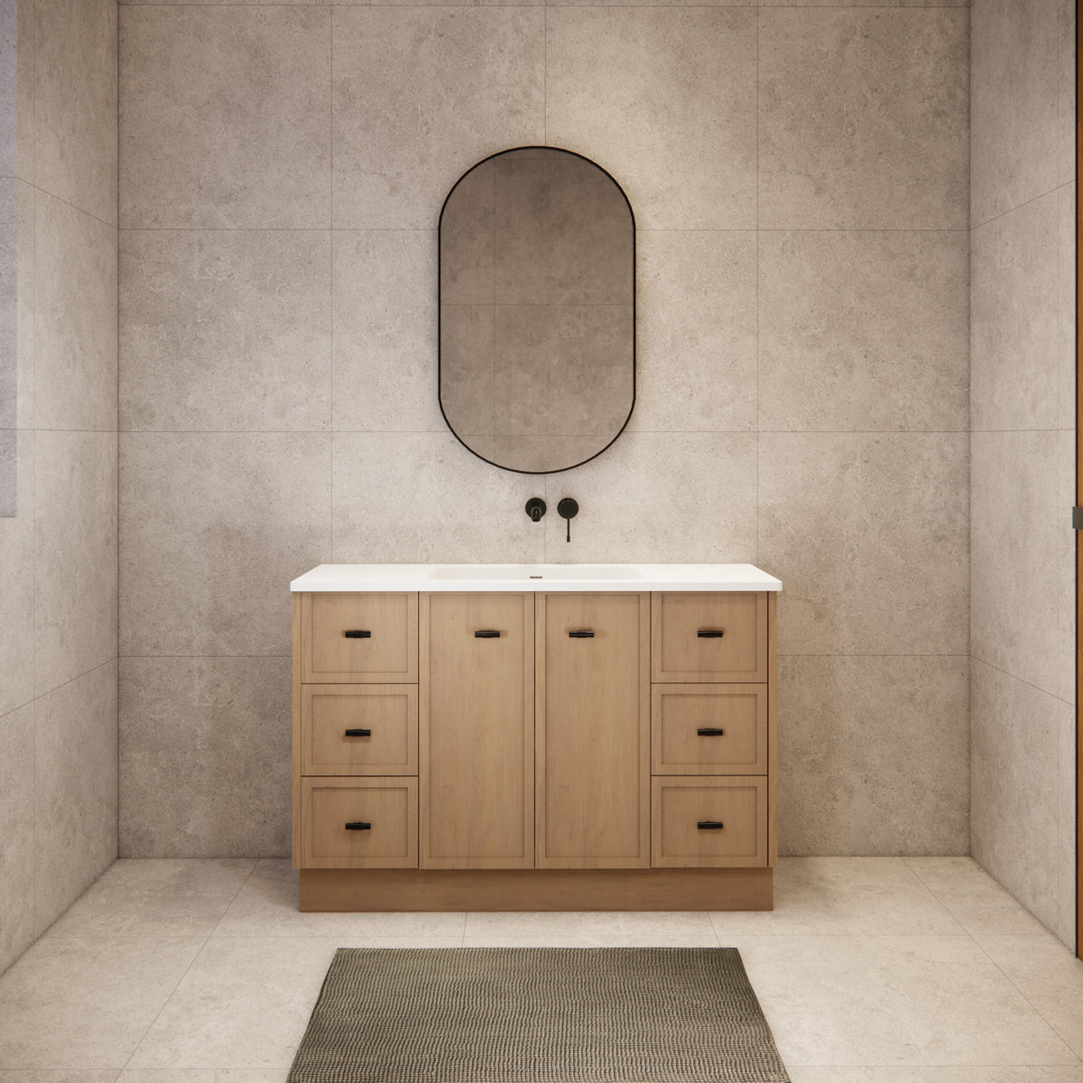 ABS 1200mm Tofino Coastal Oak Shaker Vanity