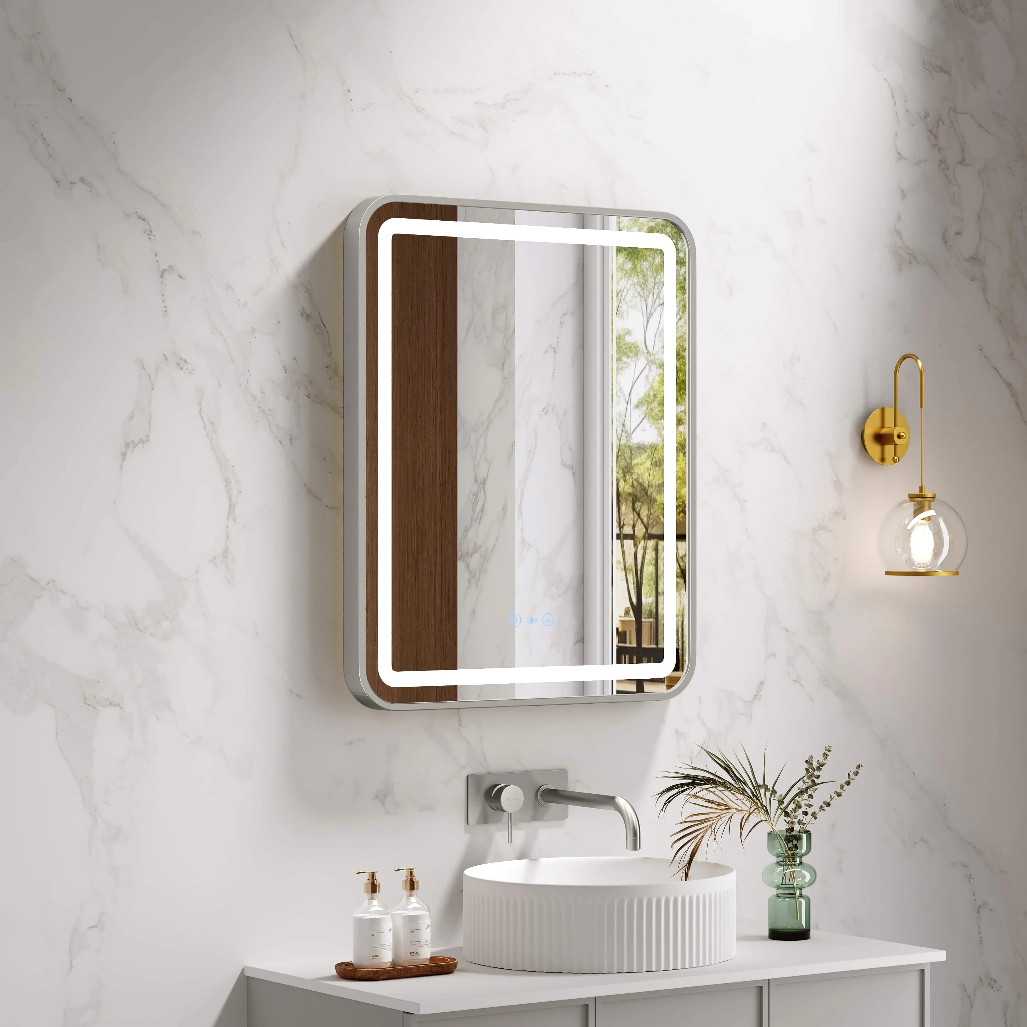 Mercio Venus 600 x 750mm Framed LED Mirror
