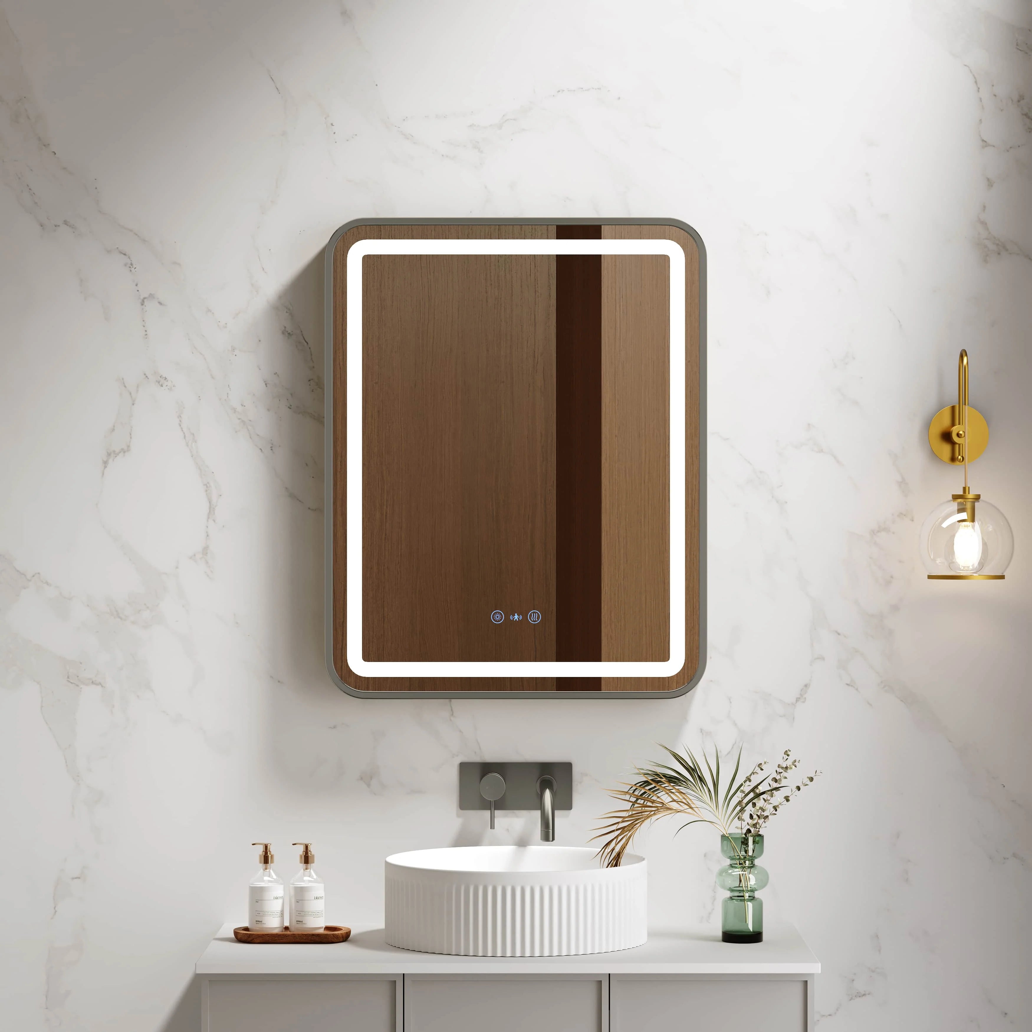 Mercio Venus 600 x 750mm Framed LED Mirror