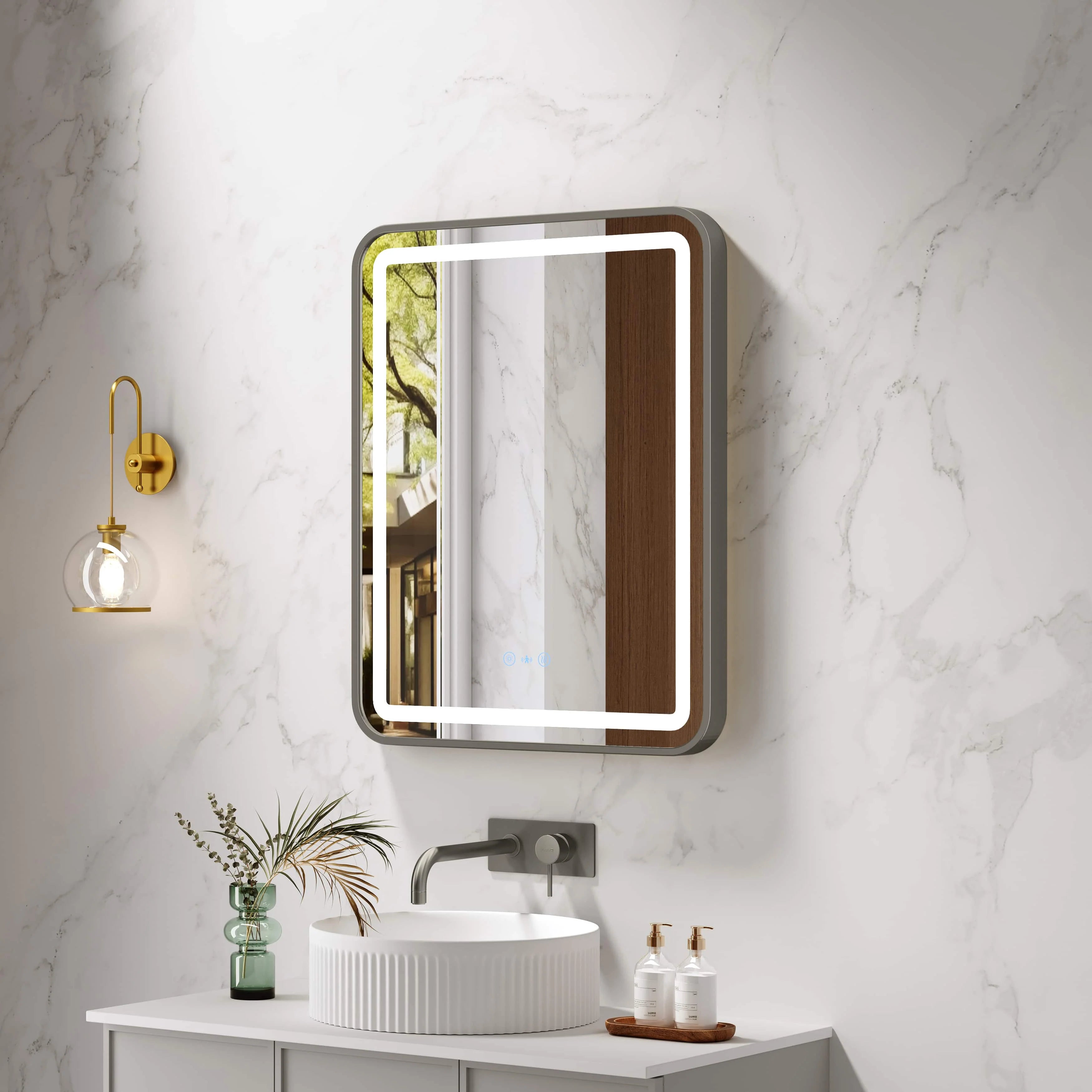 Mercio Venus 600 x 750mm Framed LED Mirror