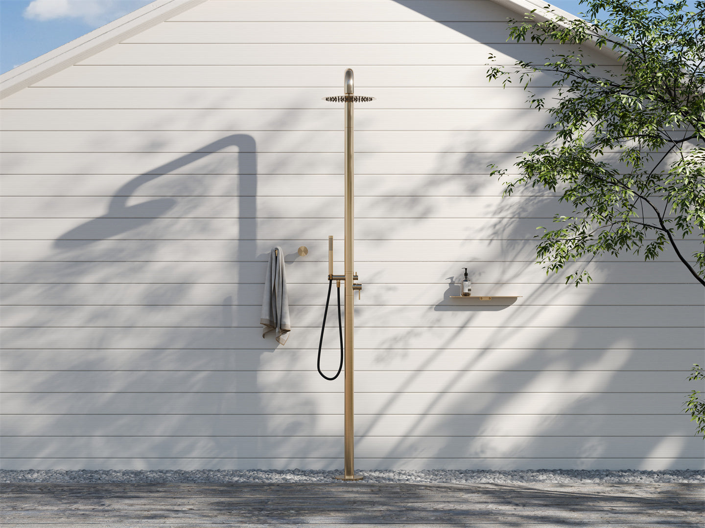 Nero Zen SS316L Outdoor Freestanding Shower Column NR162205a