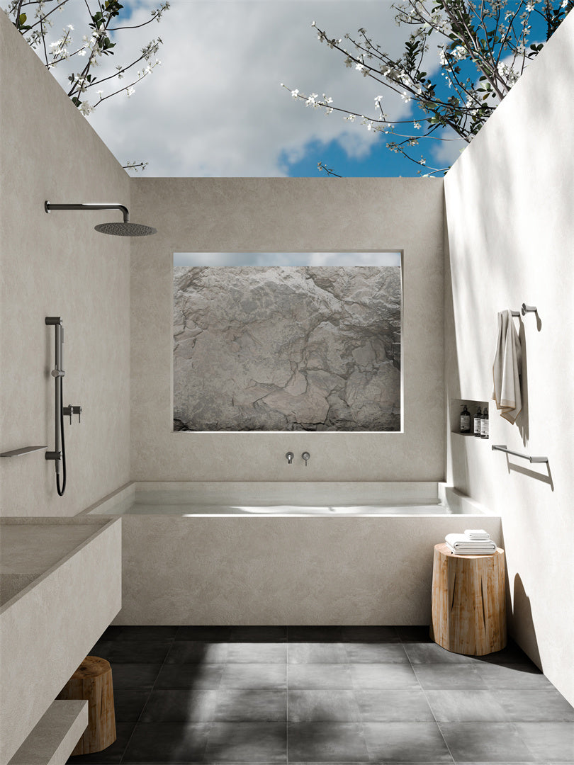 Nero Zen SS316L Shower Rail with Outdoor Shower Hose NR162205b01