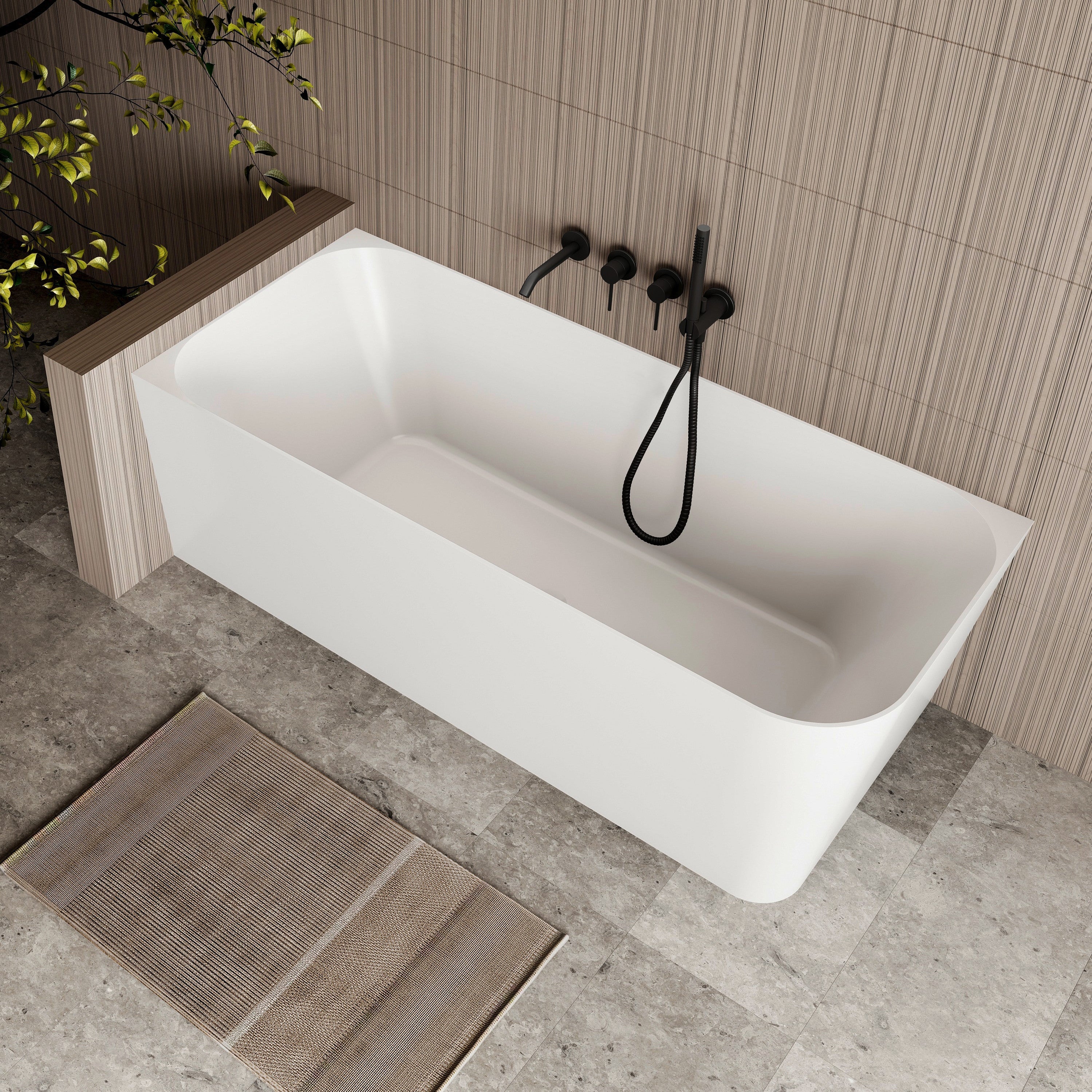 Cassa Design Ashton 1500mm Left Hand Corner Bath Matte White BT-AS1500LHMW