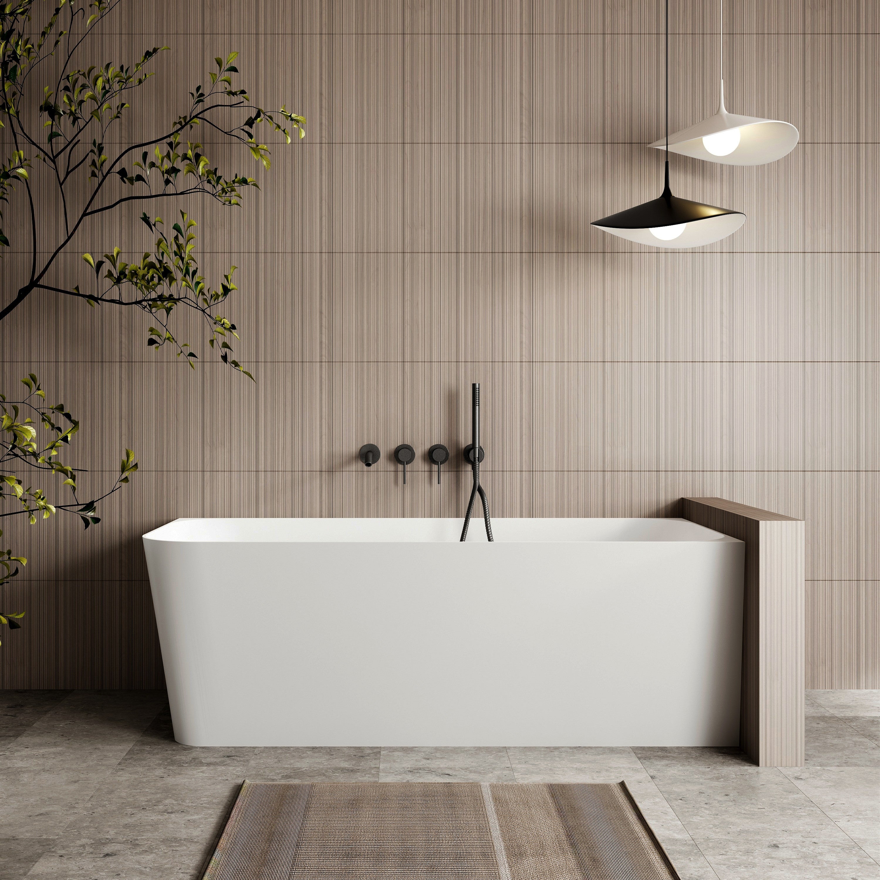 Cassa Design Ashton 1500mm Right Hand Corner Bath Matte White BT-AS1500RHMW