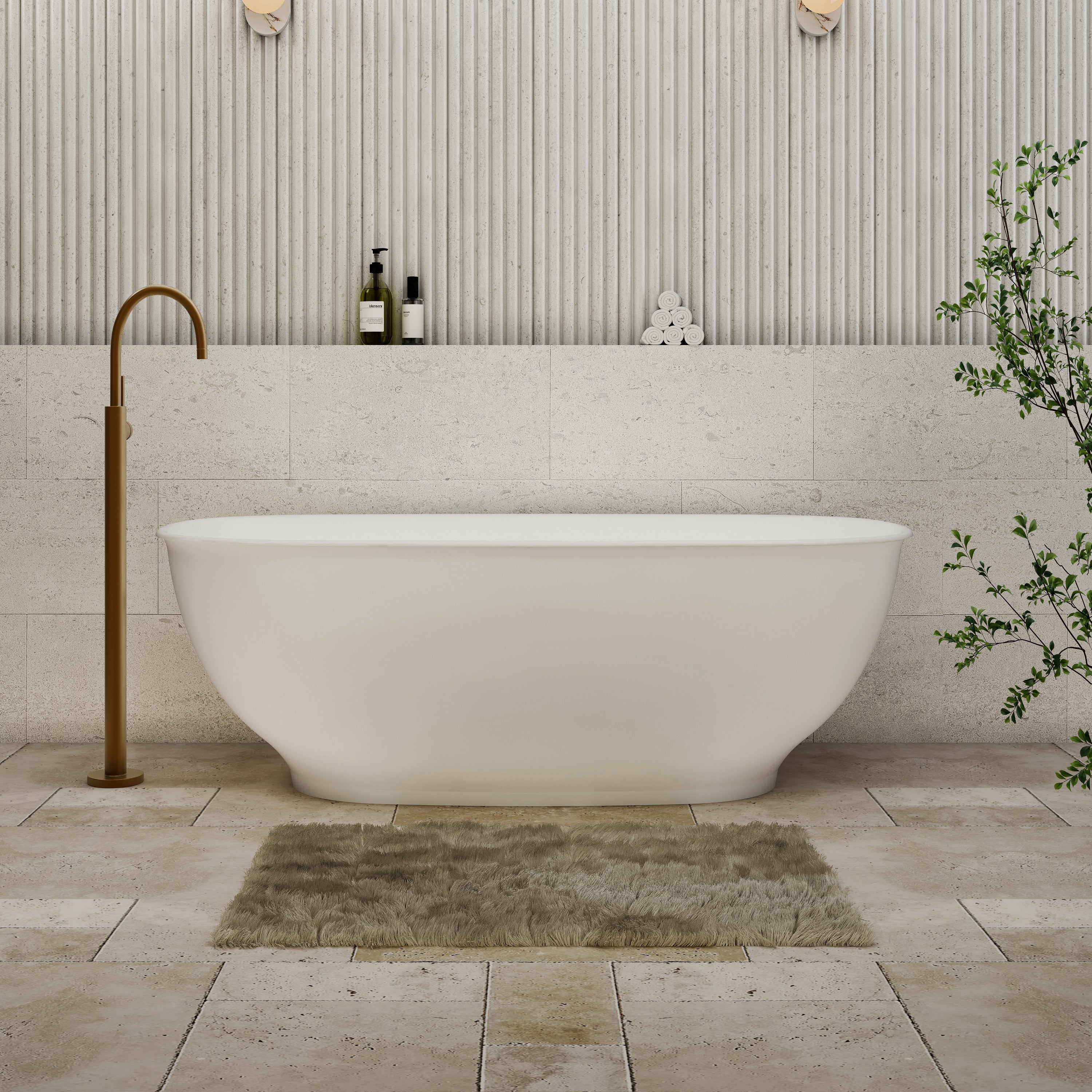 Cassa Design Hampton 1500mm Freestanding Bath Matte White BT-HA1500M