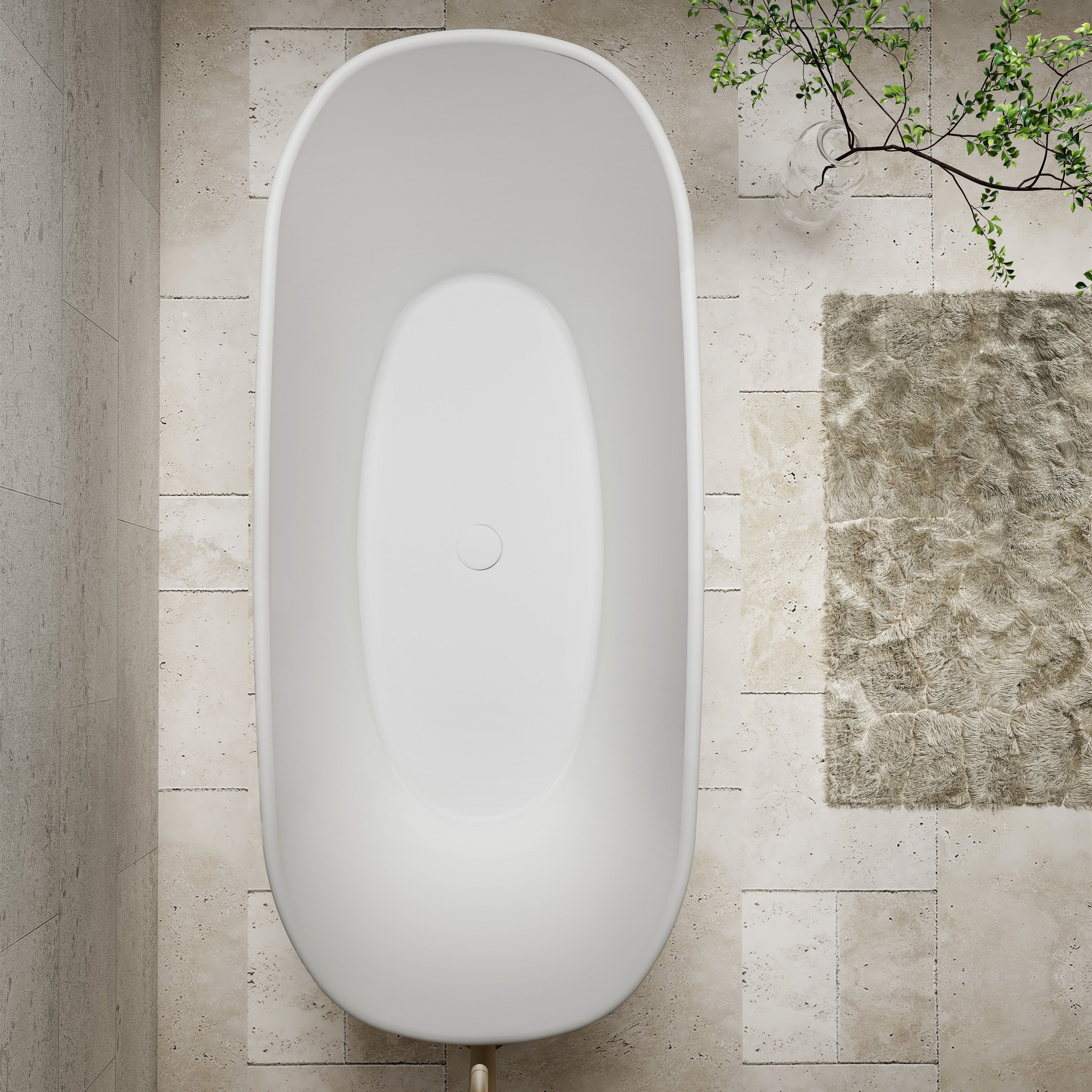 Cassa Design Hampton 1700mm Freestanding Bath Matte White BT-HA1700M