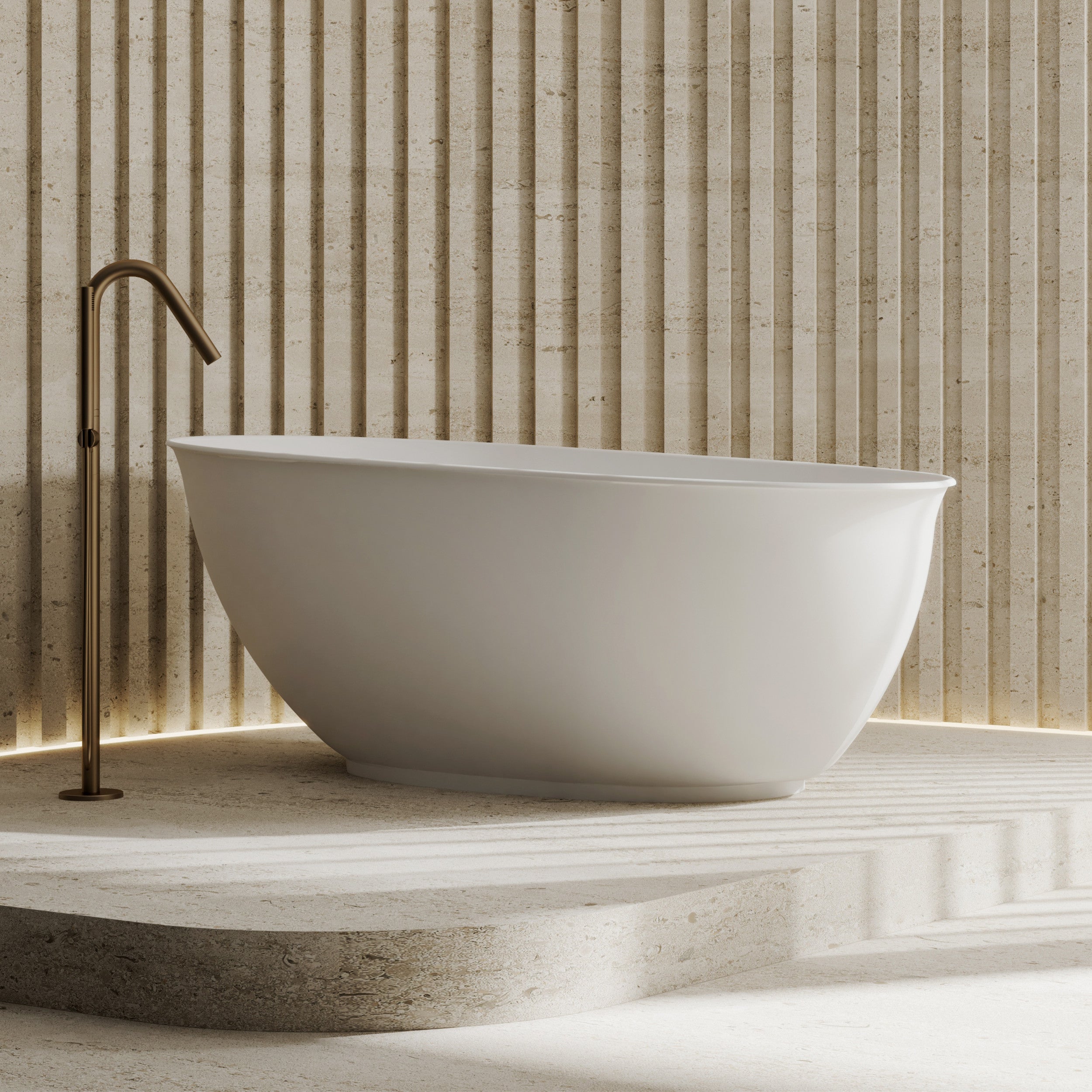 Cassa Design Vita High Rise 1500mm Freestanding Bath Matte White BT-VI1500M