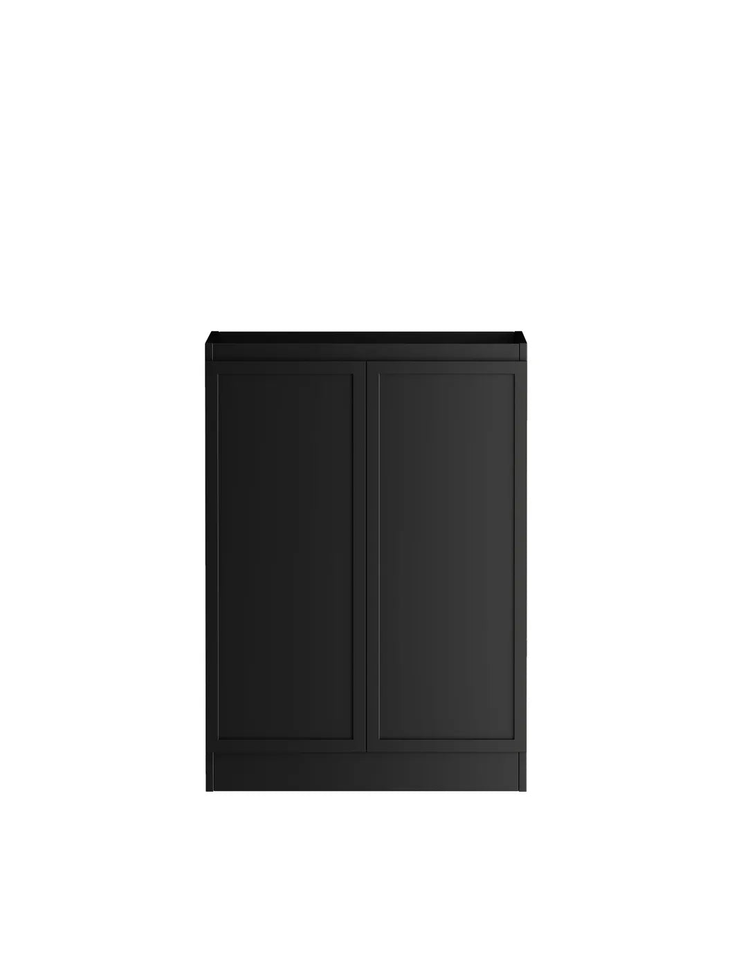 Otti Hampshire Black Base Laundry Cabinet with Stone Top & Sink 1300 x 600 x 900