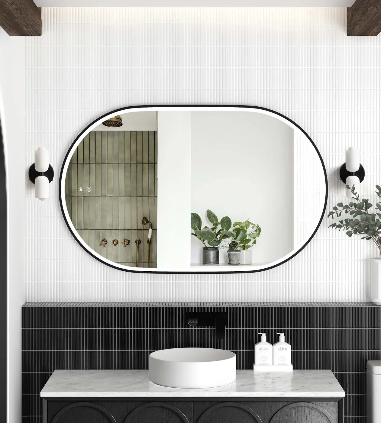 Otti LED Noosa Framed Mirror 600 x 900mm