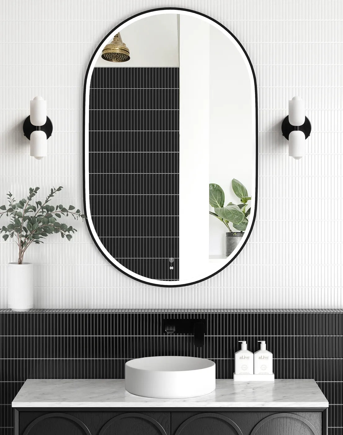 Otti LED Noosa Framed Mirror 600 x 900mm