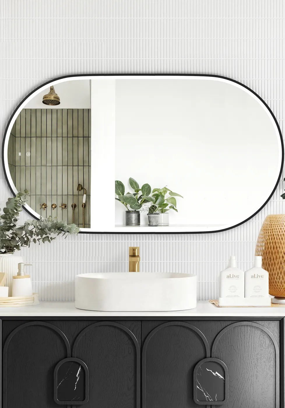 Otti LED Noosa Framed Mirror 1200 x 750mm