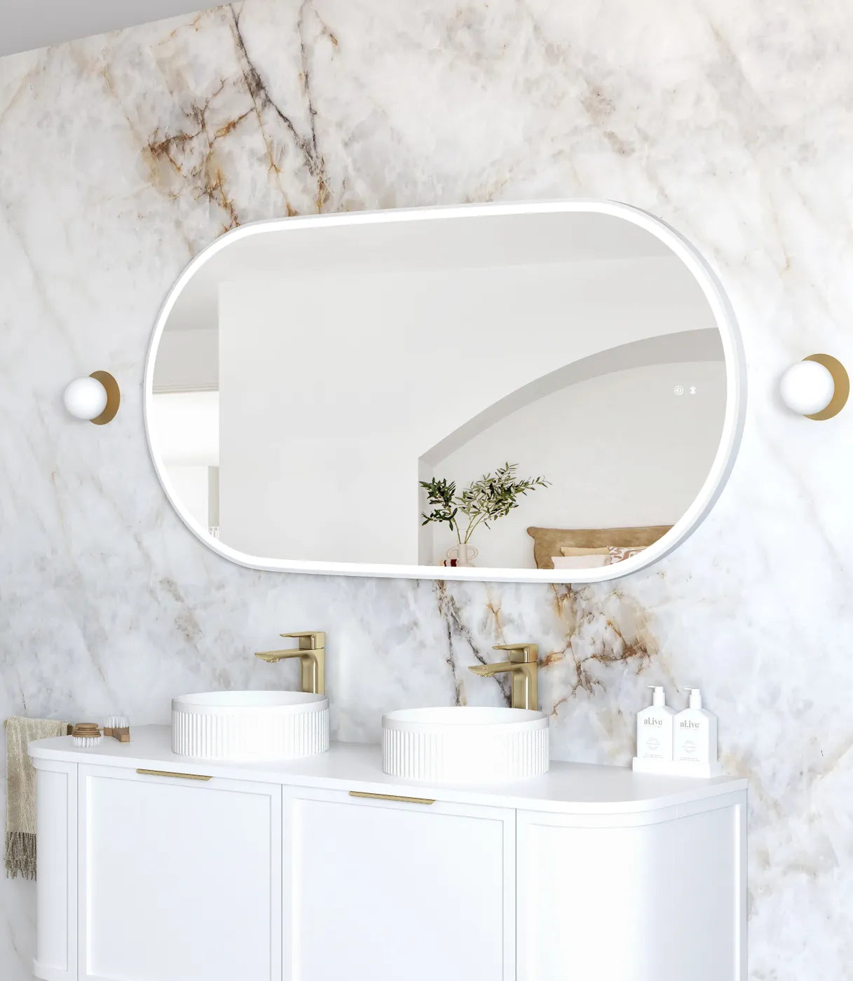 Otti LED Noosa Framed Mirror 1500 x 750mm