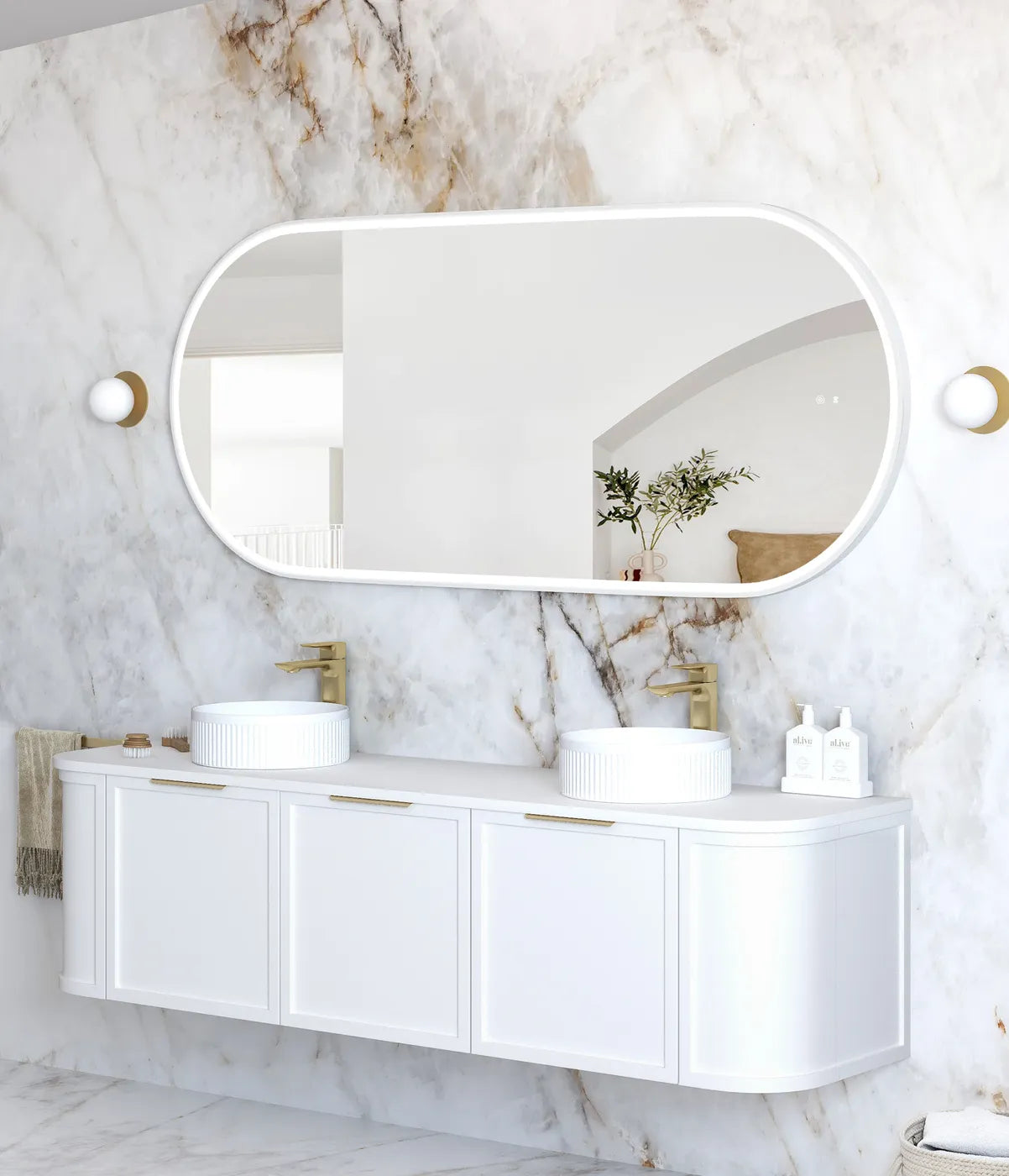 Otti LED Noosa Framed Mirror 1800 x 750mm