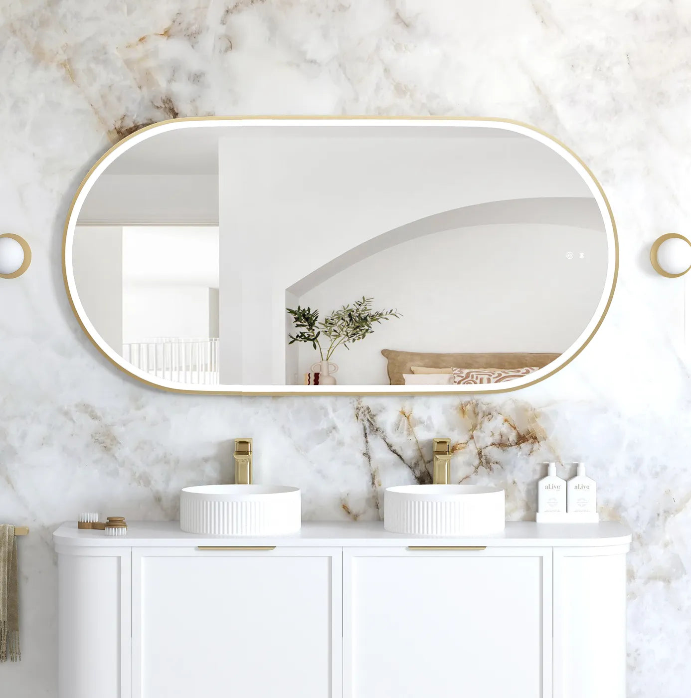 Otti LED Noosa Framed Mirror 1500 x 750mm