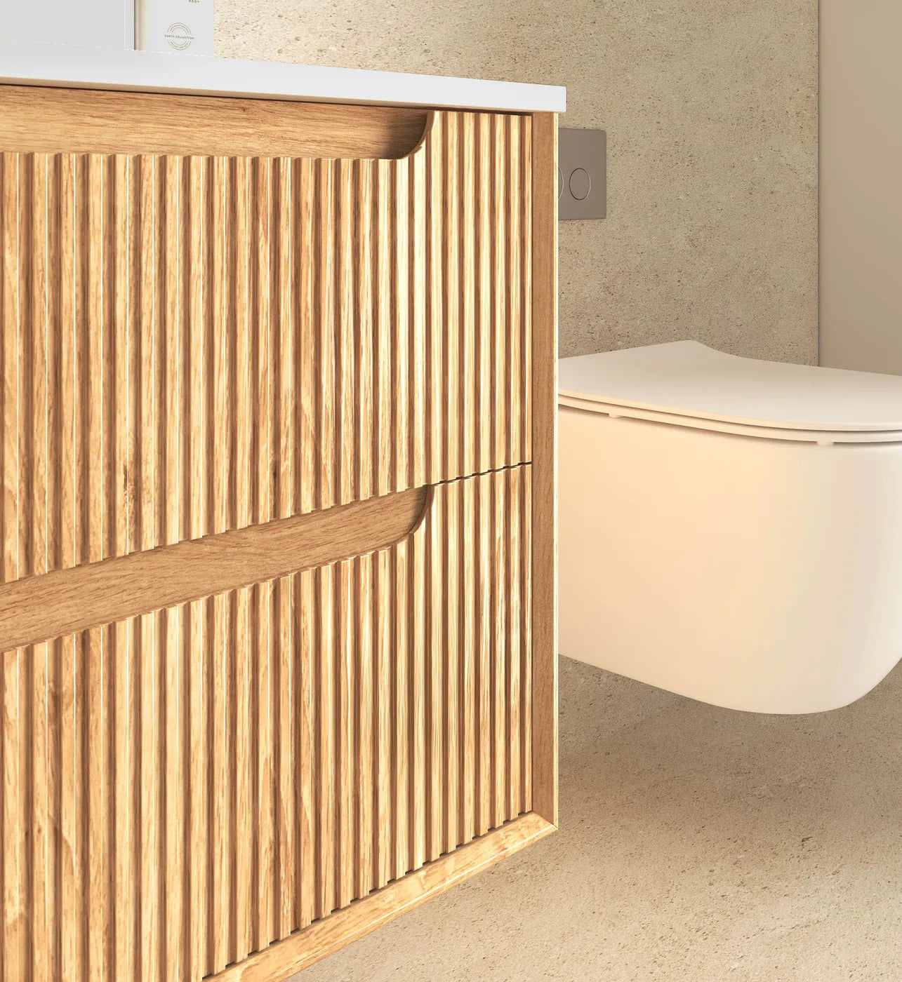 Otti Byron Fluted 900mm Woodland Oak Vanity