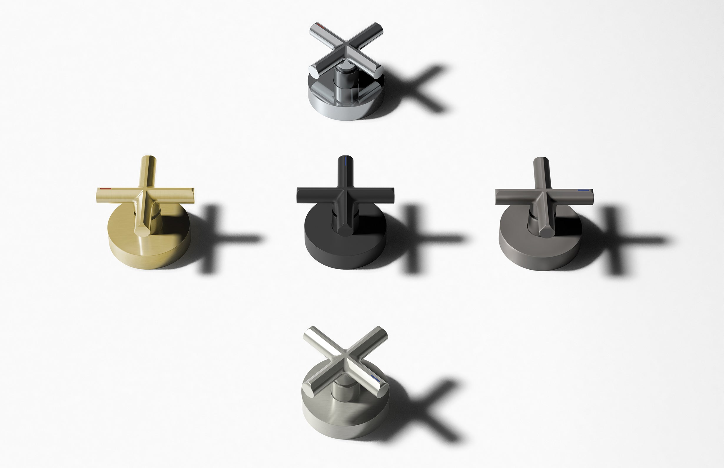 Phoenix Vivid Slimline Plus Wall Top Assemblies 15mm Extended Spindles 119-0670