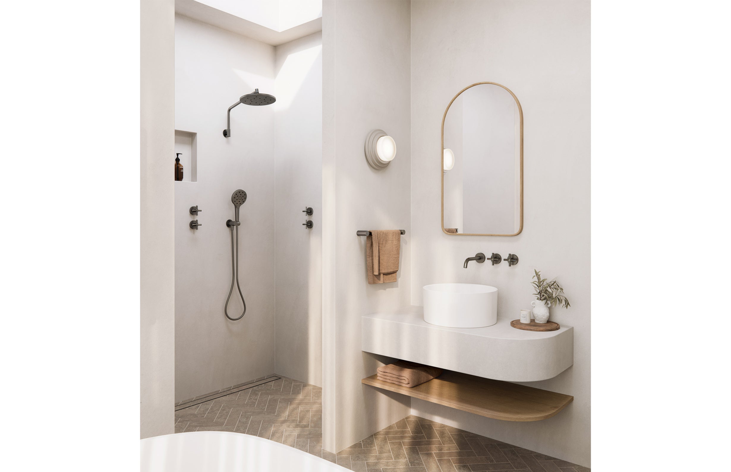 Phoenix Ormond High Rise Shower Arm and Rose 609-5300