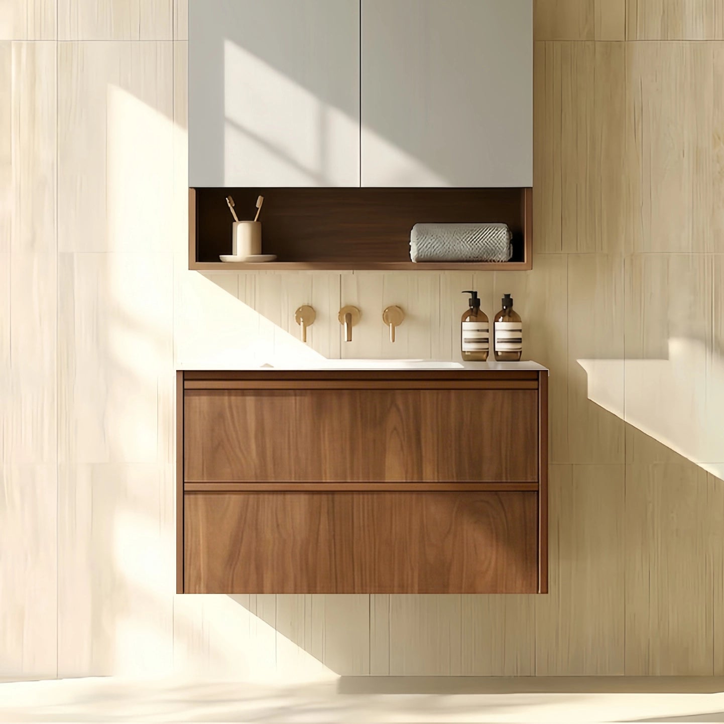 Lukka Ridgewood Modern All-Drawer 750mm Wall Hung Vanity Cabinet