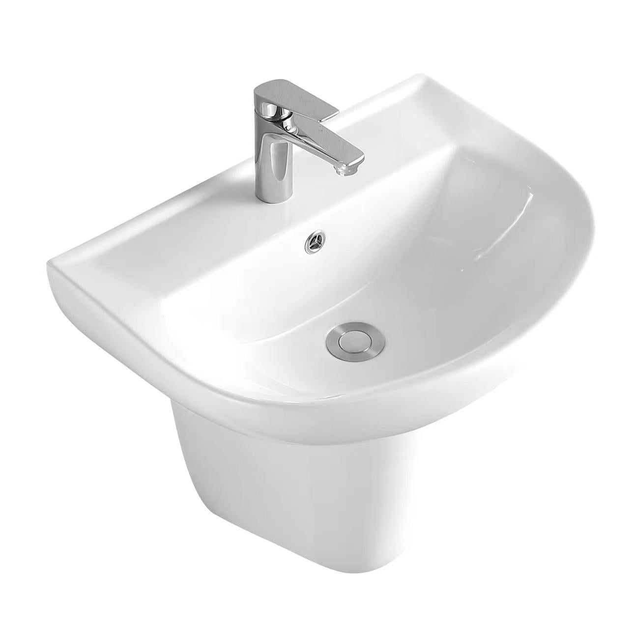 550mm Ceramic Wall Basin & Shroud