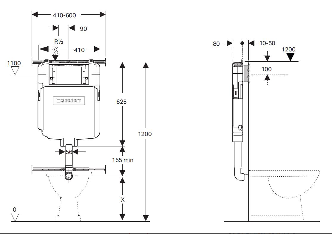 Geberit Sigma8 Inwall Cistern 109.795.00.1